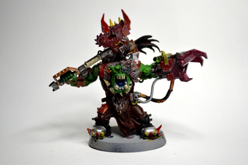 その他 Warhammer 40k Ork Warboss Evil Sunz Warhammer 40K EVIL SUNZ ORK BOYZ WARBOSS Oldhammer Green